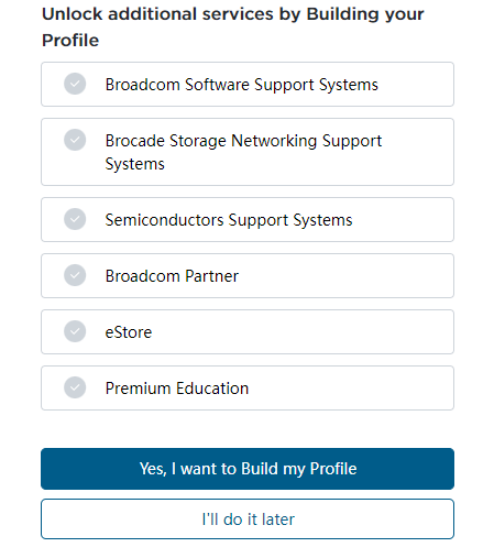 unlock additional services for Broadcom account